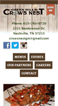 Mobile Screenshot of crowsnestnashville.com
