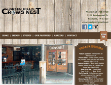Tablet Screenshot of crowsnestnashville.com